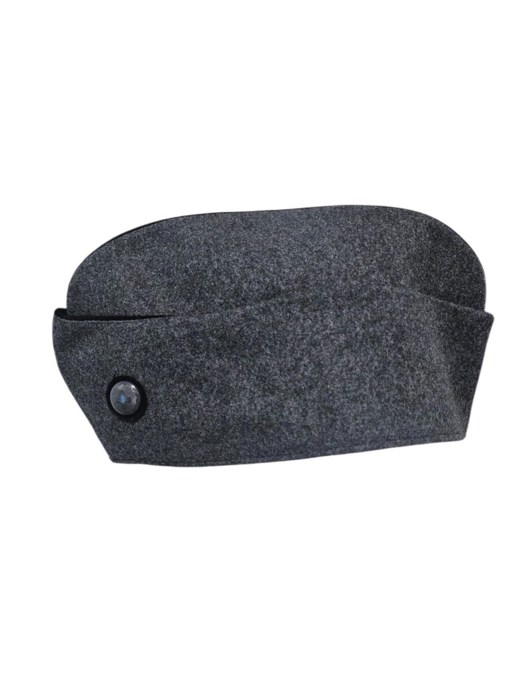 Vintage Swiss Armed Forces (Schweizer Armee) side cap Feldmütze In Gray Wool
